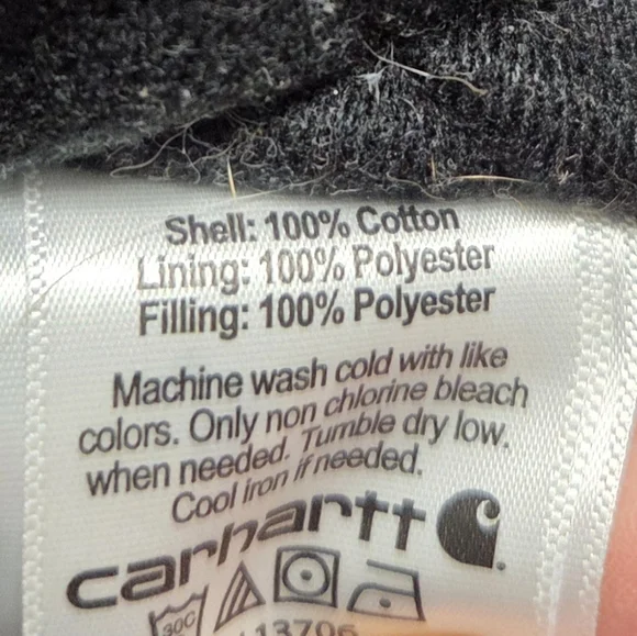 Carhartt Jacket Infant 12M Brown Hooded Insulated Canvas Workwear Boys Full Zip - Picture 9 of 9